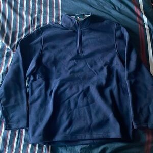 Navy Blue Izod Quarter-Zip Sweater Size L  !!! NWT !!!